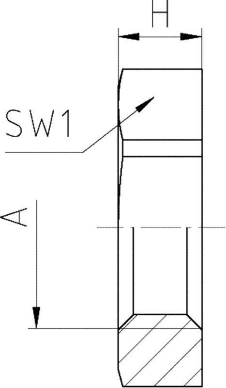 Kontramutter sexkantig M-gänga polyamid