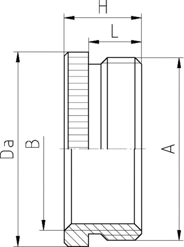 Förminskning M-gänga metall