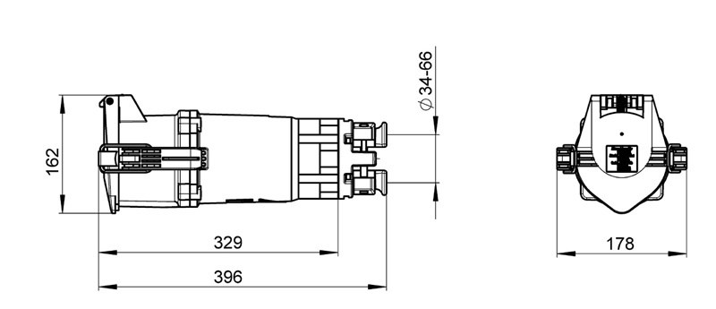 Skarvkontakt 250A C-line